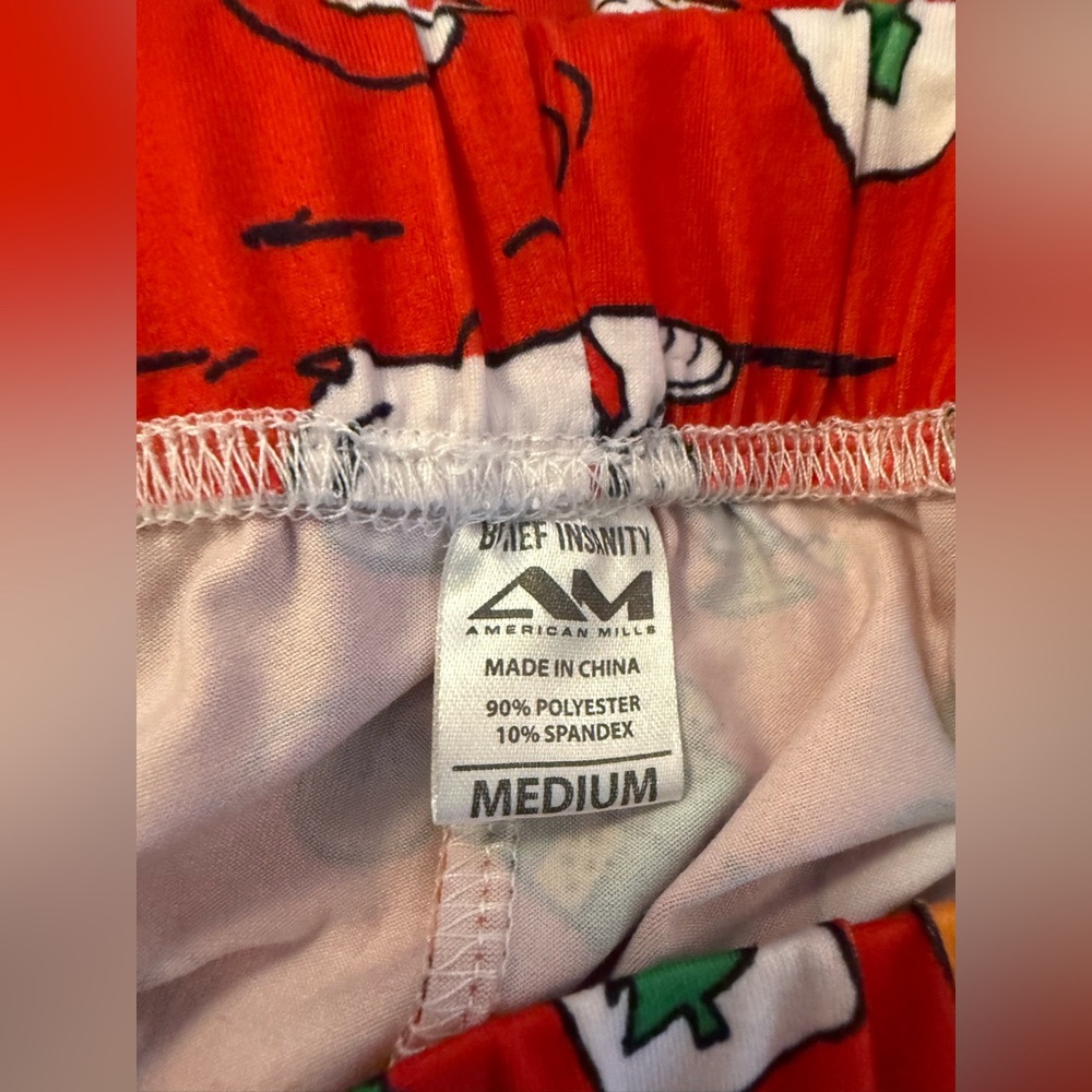 Brief Insanity Peanuts, Snoopy PJ pants with pull string & side pockets. Sz. M - Picture 10 of 11
